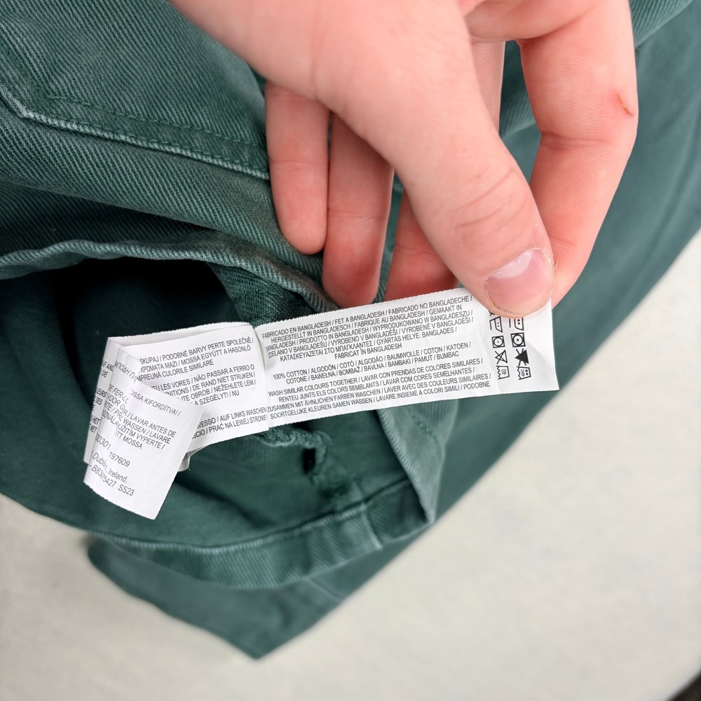 The Stronghold Mens Chore Jacket Faded Green Cotton Twill Utility Coat Small - Picture 5 of 8